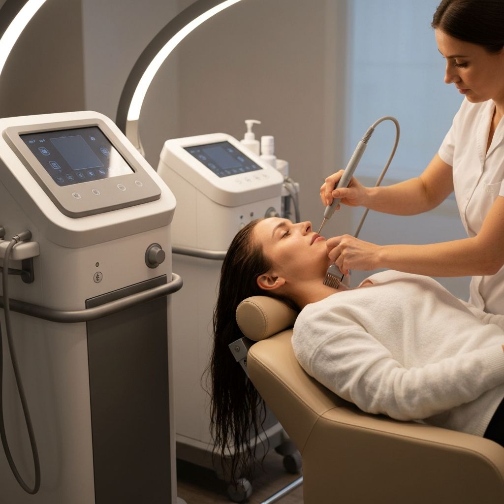 Close-up of exosome therapy preparation for scalp