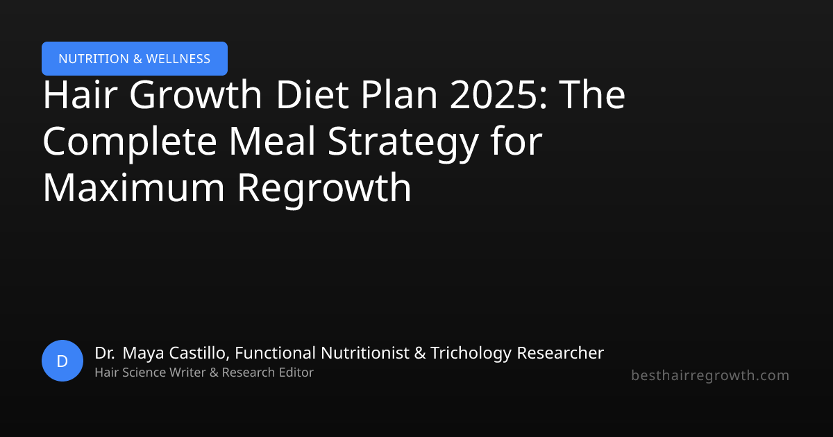Hair Growth Diet Plan 2025: The Complete Meal Strategy for Maximum Regrowth